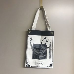 Benefit Cosmetics canvas tote NEW